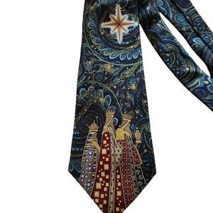 Eagles Wings Inspirational Christian Christmas Wise Men Silk Necktie
